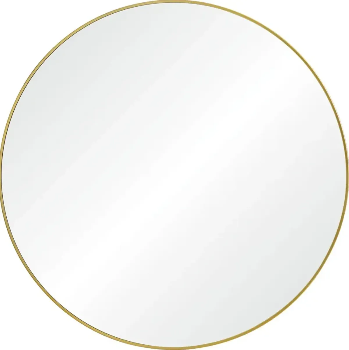 Frago 48" Iron Round Wall Mirror, Brass