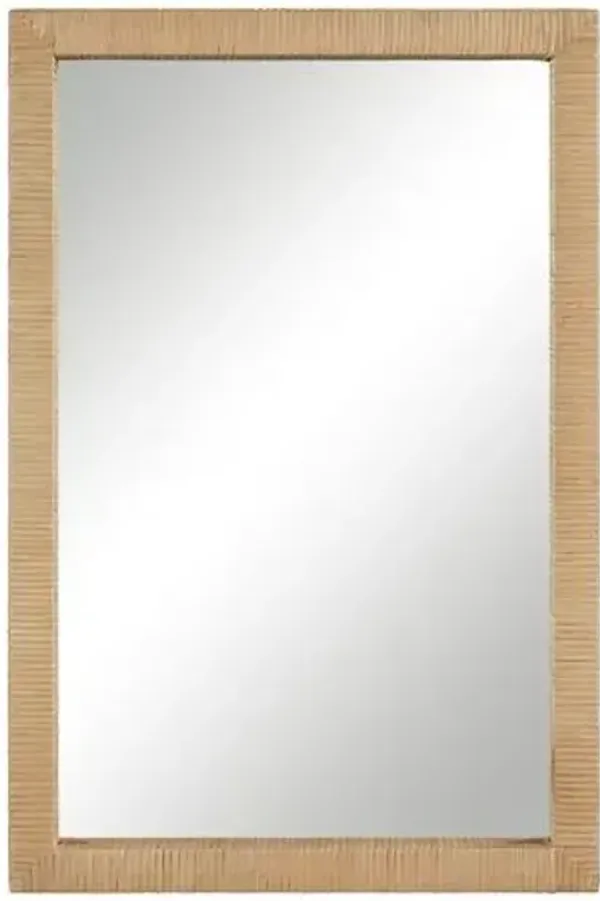 Sara Rattan Wall Mirror - Natural