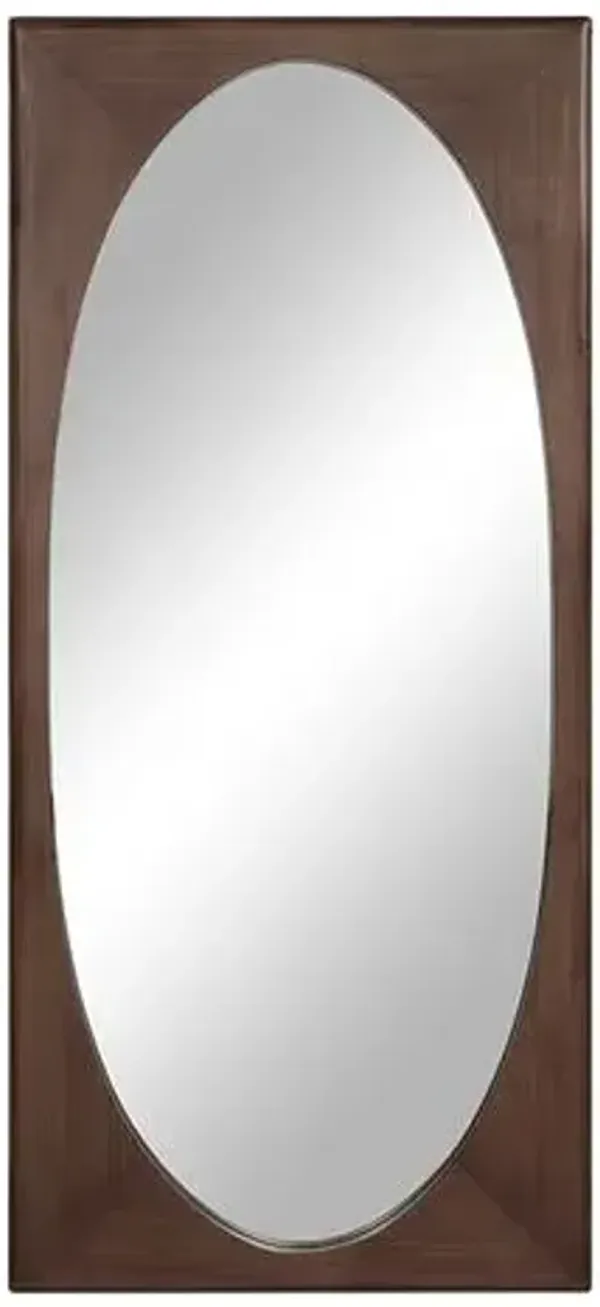 Sita Floor Mirror - Walnut - Brown