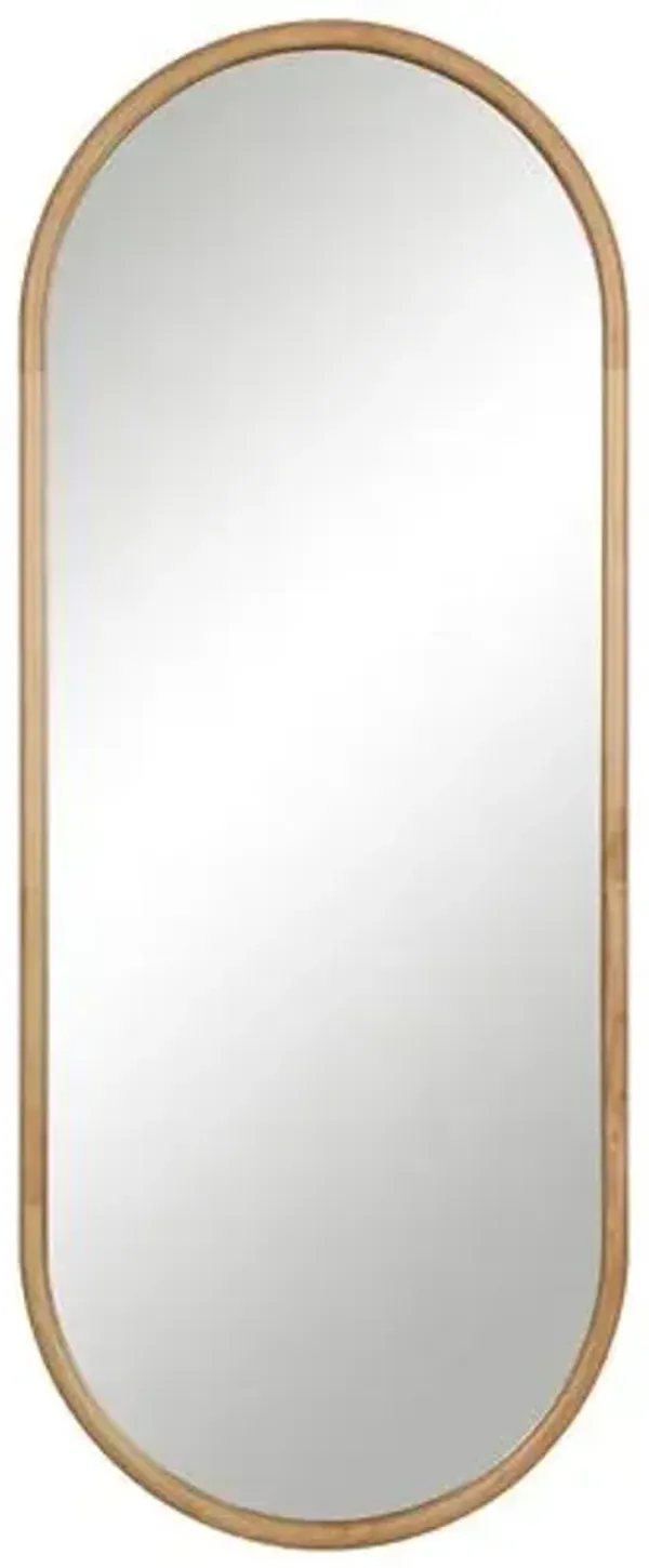 Pudin Oval Wall Mirror - Natural