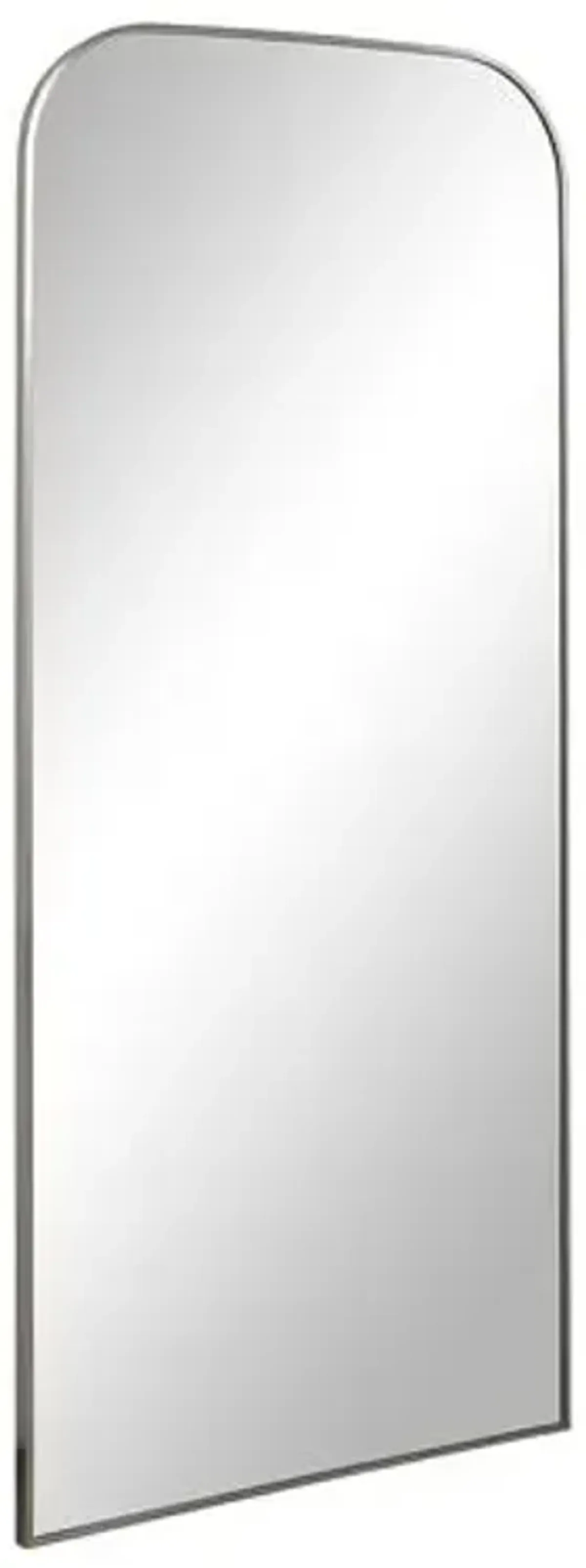 Samira Floor Mirror - Brushed Nickel - Gray