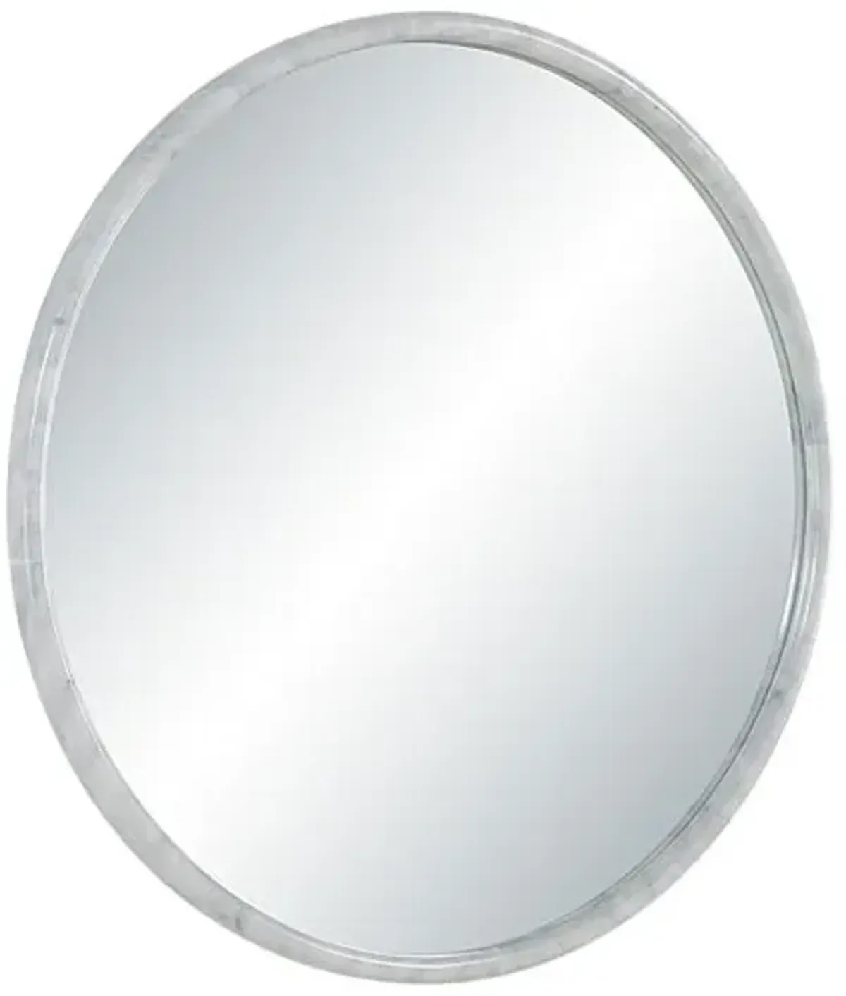 Cento 36" Round Marble Wall Mirror - White