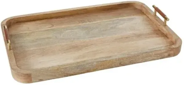 Mango Wood Tray - Natural - Brown