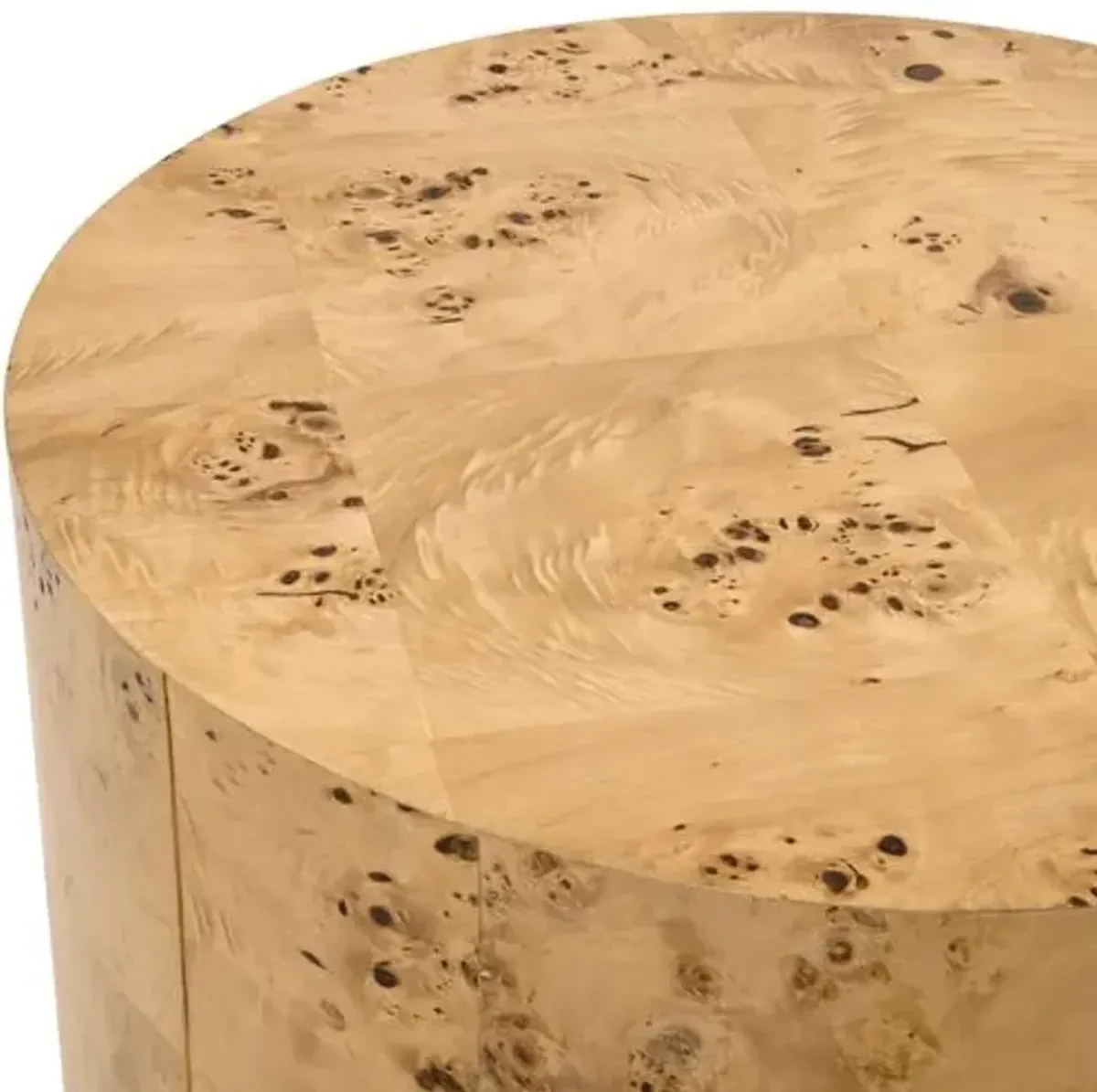 Burton Burl Accent Table - Natural - Brown - 21Hx18Wx18D in