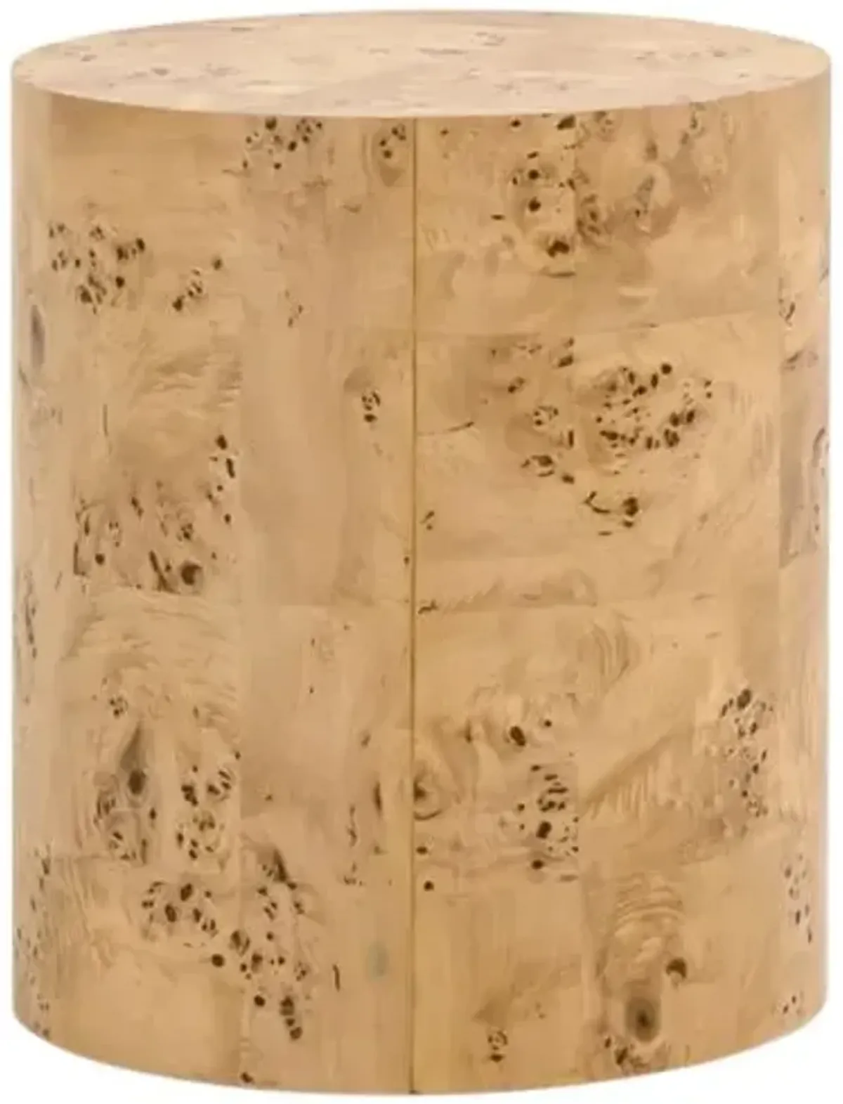 Burton Burl Accent Table - Natural - Brown - 21Hx18Wx18D in