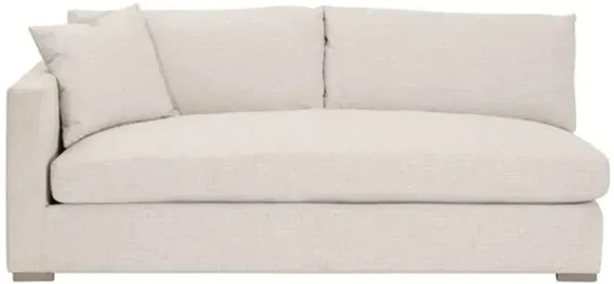 Nora Outdoor Modular 2-Seat Left Track Arm Sofa - LiveSmart Shapiro Sand