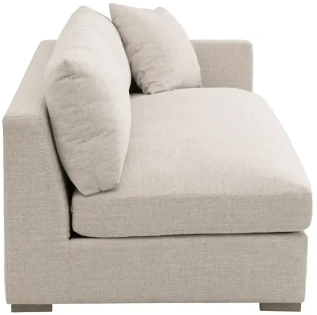 Nora Outdoor Modular 2-Seat Right Track Arm Sofa - LiveSmart Shapiro Sand