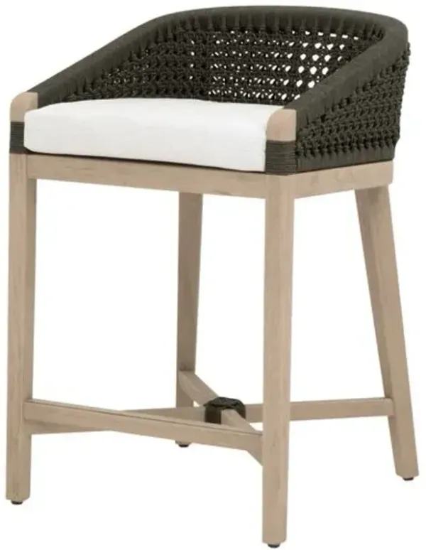 Monterey Outdoor Rope Back Counter Stool