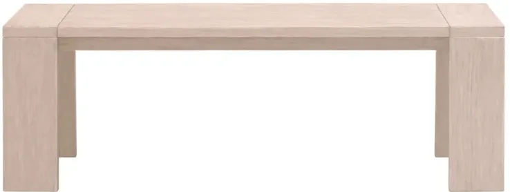 Suzie 54" Outdoor Bench, Washed Ever Teak