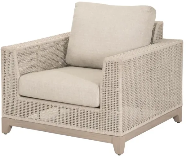 Tulum Outdoor Rope Sofa Chair, Oat/Washed Ever Teak