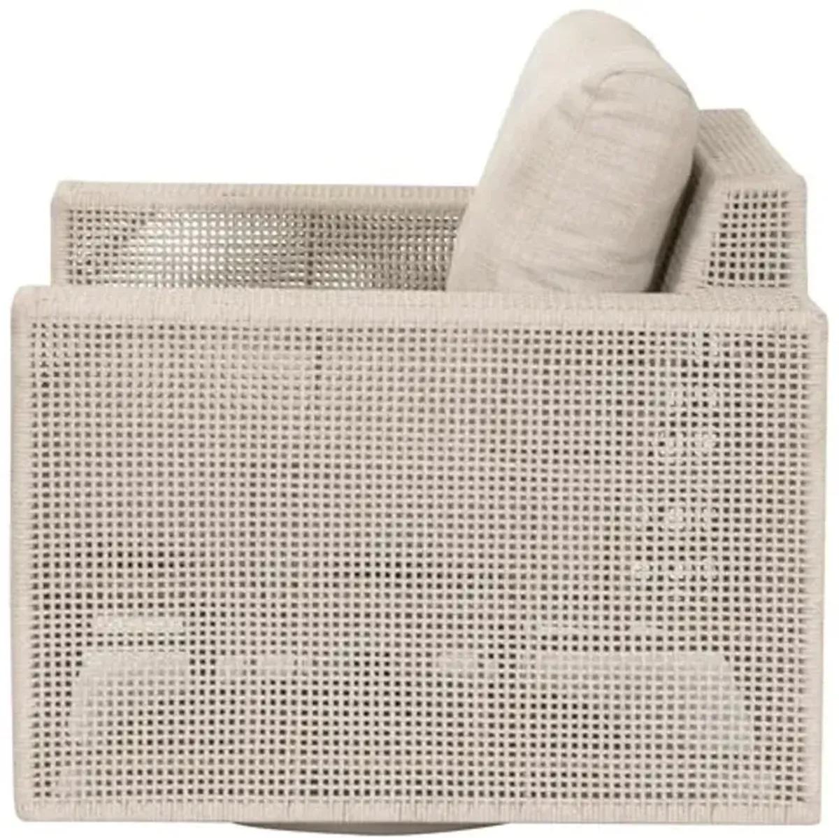 Tulum Outdoor Rope Swivel Rocker Sofa Chair - Oat