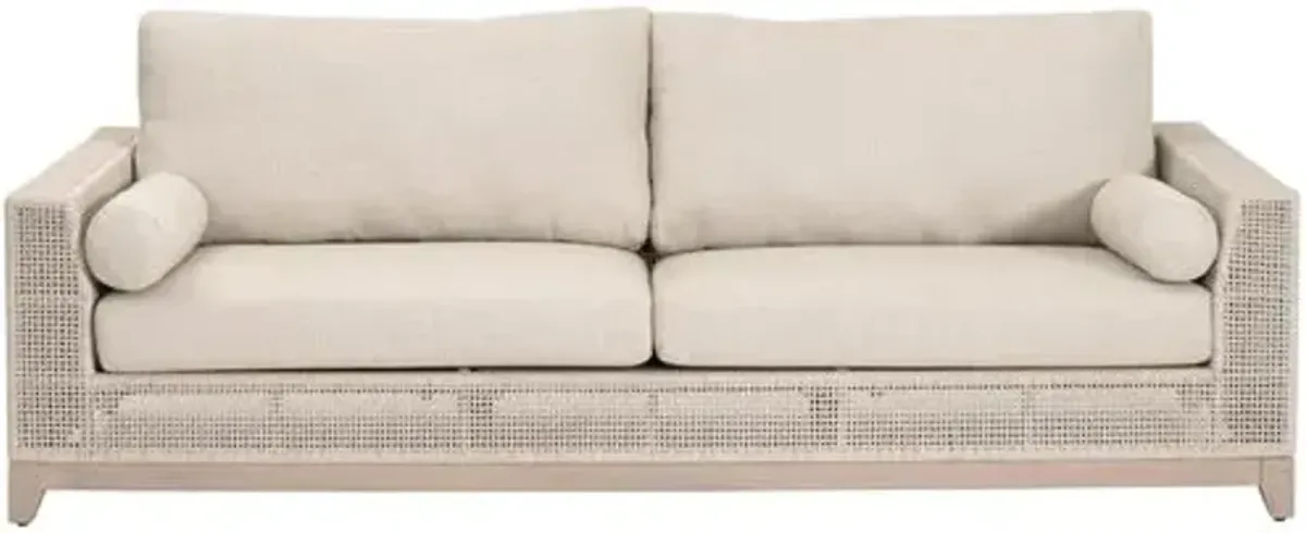 Tulum Outdoor 90" Rope Sofa - Oat/Washed Ever Teak
