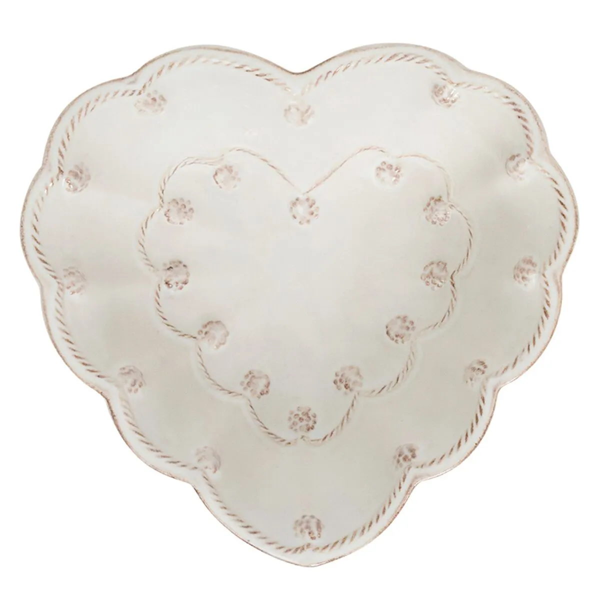 Berry & Thread 6.5" Heart Bowl, Whitewash