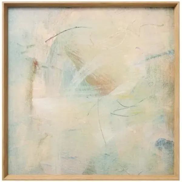 Exclusive Oil Painting - Currents 33x33 Wall Art - Natural - Beige