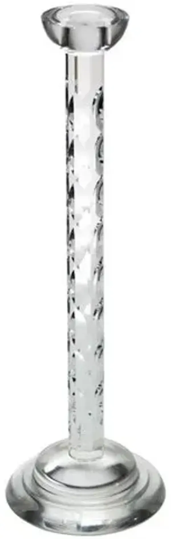 Teardrop Cut Candleholders - Clear