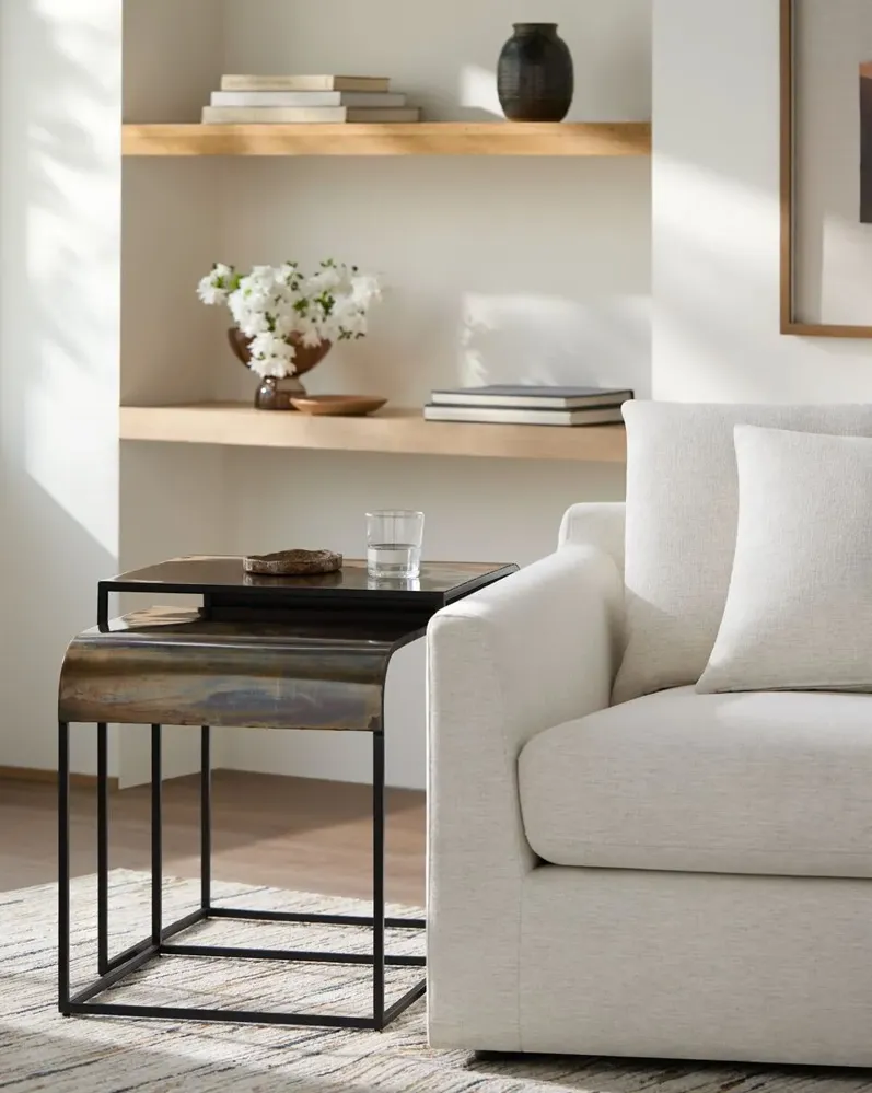 S/2 Shirley Nesting End Tables, Black