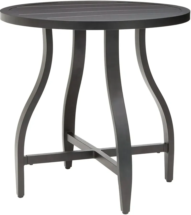 Whitmore Outdoor Aluminum End Table, Black