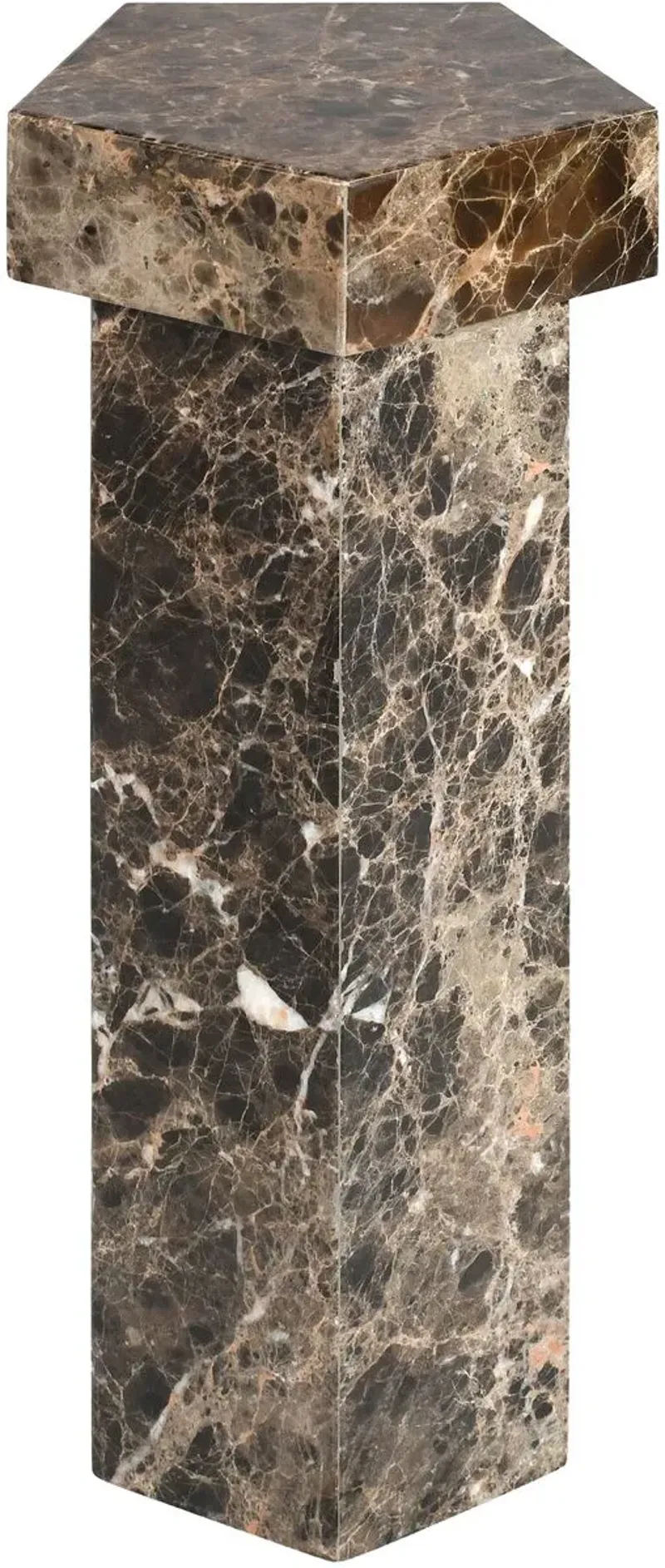 Lunette Indoor/Outdoor Marble End Table