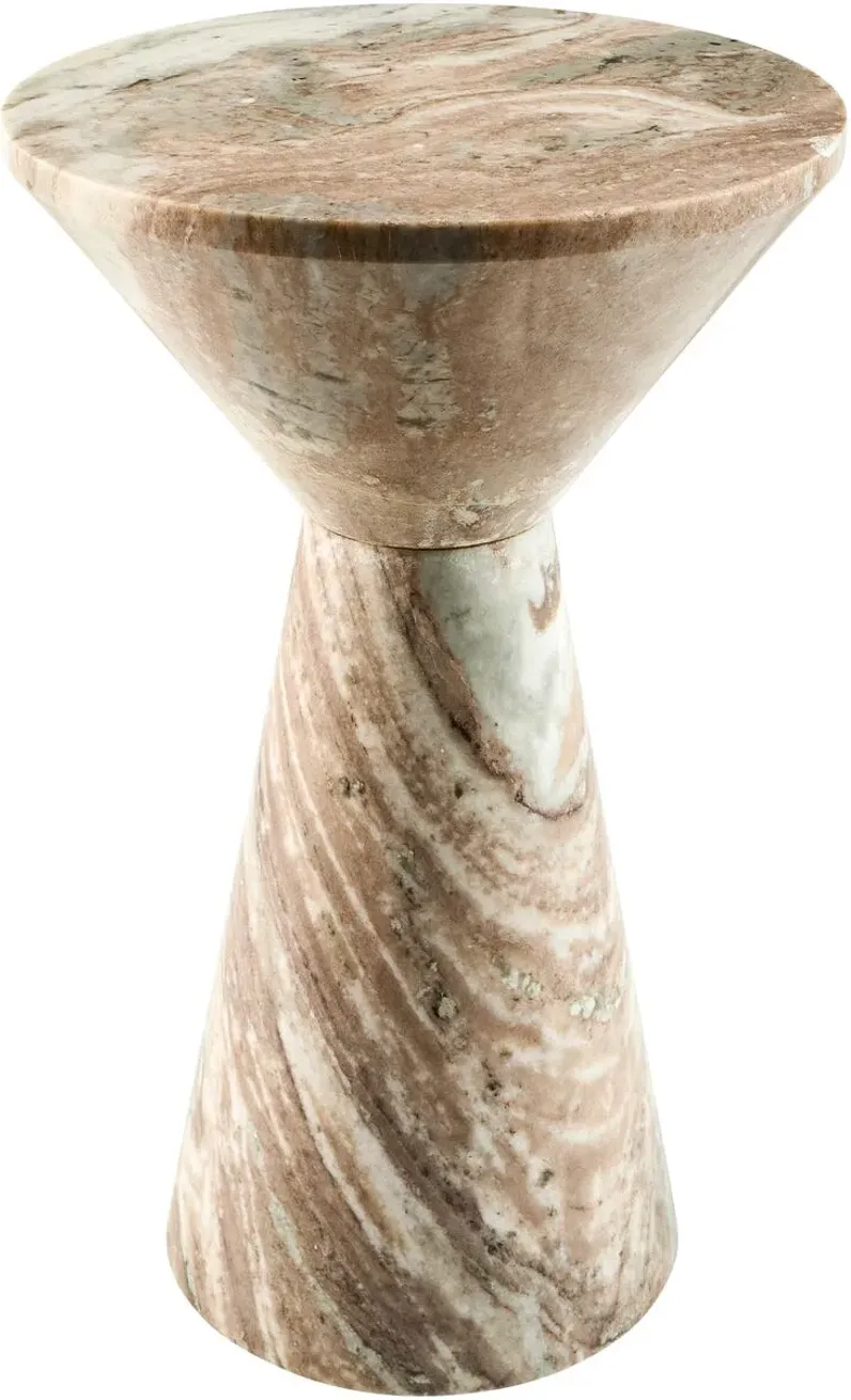 Dahlia Indoor/Outdoor Marble End Table