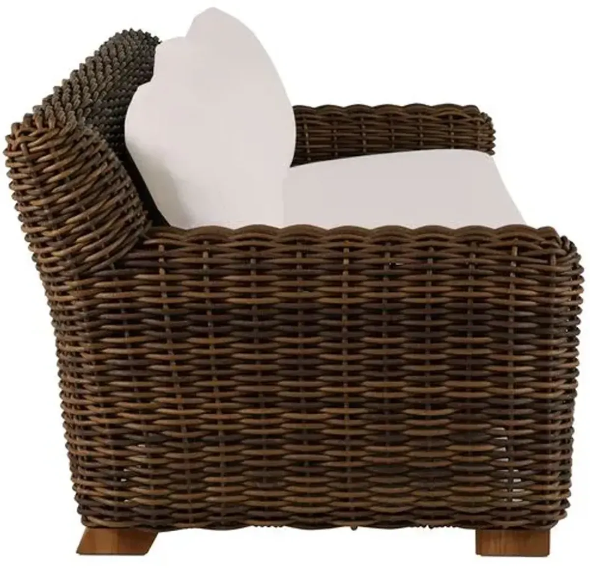 Montauk Resin Wicker Outdoor Sofa - Raffia/Bali Pearl - Summer Classics