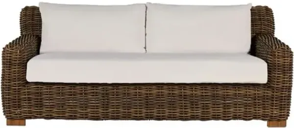 Montauk Resin Wicker Outdoor Sofa - Raffia/Bali Pearl - Summer Classics