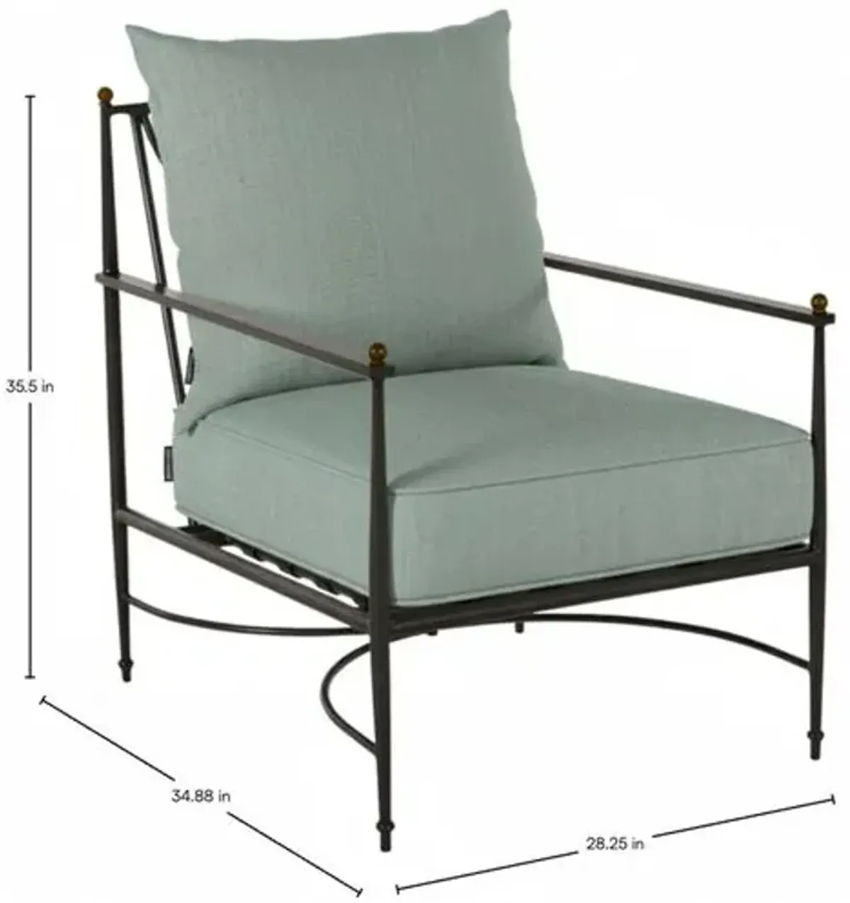 Roma Outdoor Aluminum Lounge Chair - Summer Classics - Gray