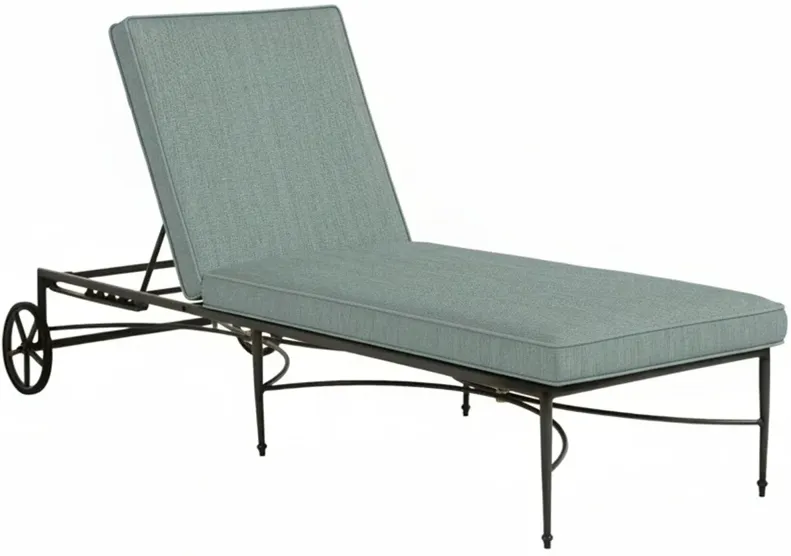 Roma Outdoor Aluminum Armless Chaise Lounge
