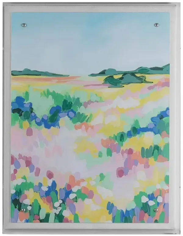 Prism Meadow II 26"x20" Painting, Green