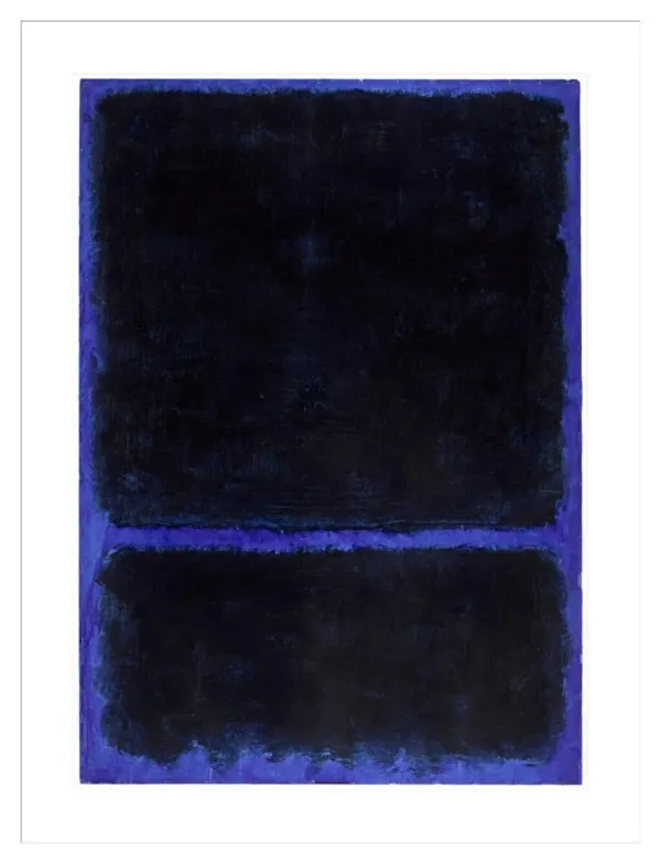 Untitled by Mark Rothko Framed Print, Navy