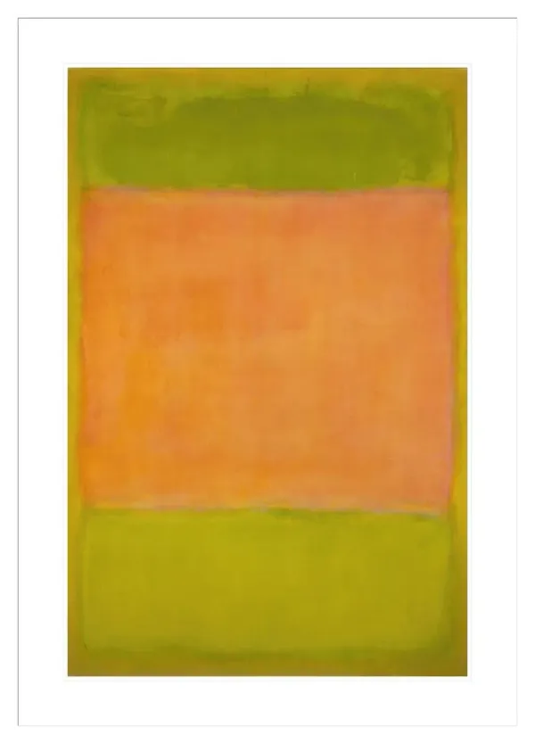 Untitled by Mark Rothko Framed Print, Lime