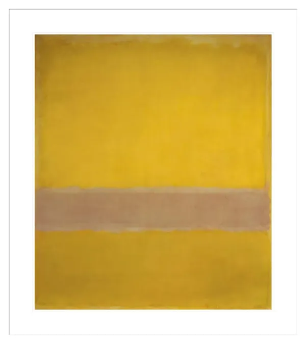 Untitled (Yellow Pink Yellow on Light Pink) by Mark Rothko Framed Print