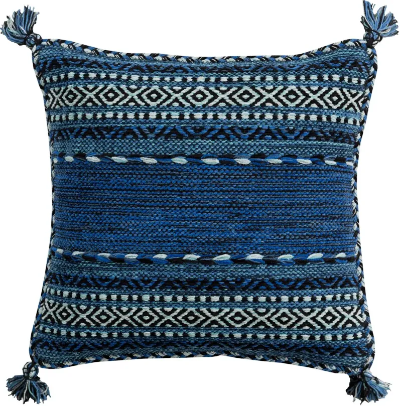 Marcellus Geometric Woven Tassel Pillow
