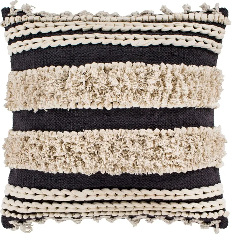 Bristol Tassel and Fringe Striped Pillow