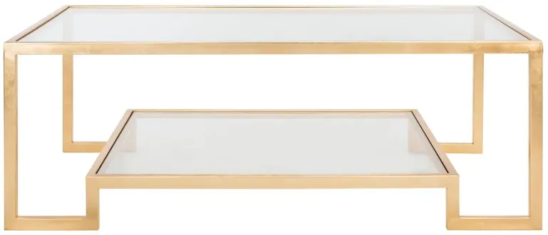 Farringdon Gold Leaf Coffee Table, Gold