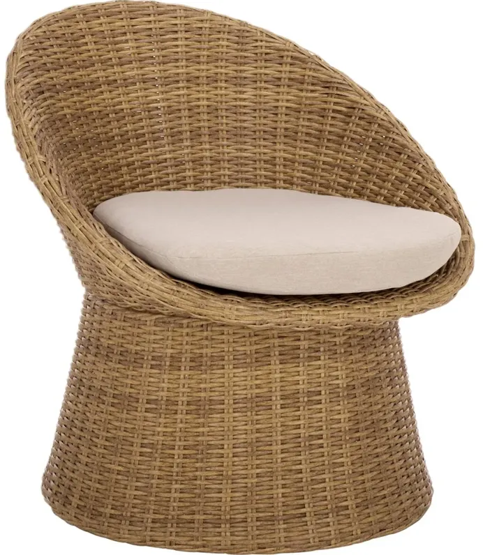 Estelle Wicker Outdoor Patio Chair, Natural
