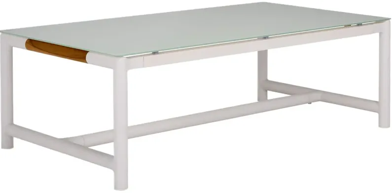 Sterling Aluminum Outdoor Coffee Table, White