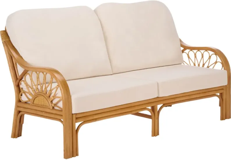 Amalfi Rattan/Performance Linen Loveseat, Natural