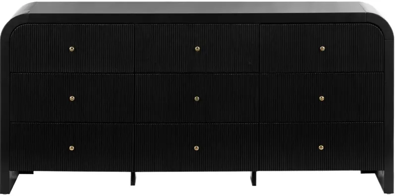 Vaughn 9 Drawer Curved Dresser