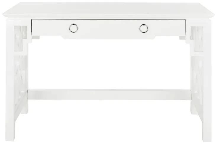 Gainsborough 1-Drawer Lacquer Desk, White