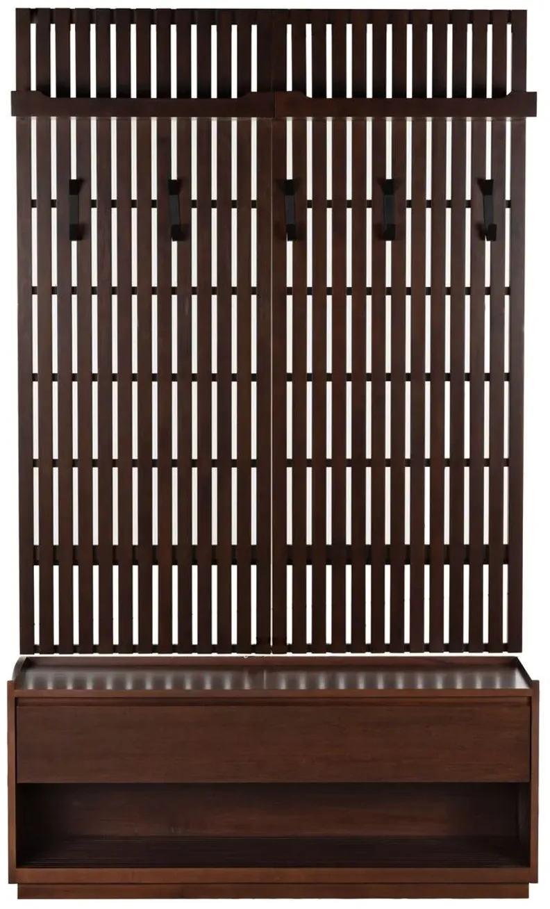 Pemberton Hall Tree, Walnut/Black