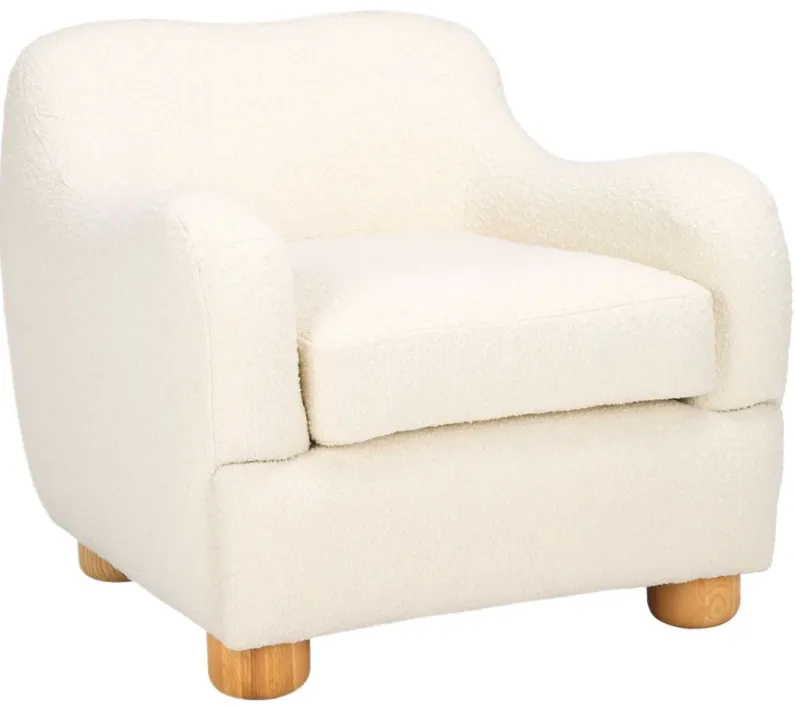 Bridgerton Boucle Accent Chair, Ivory/Natural