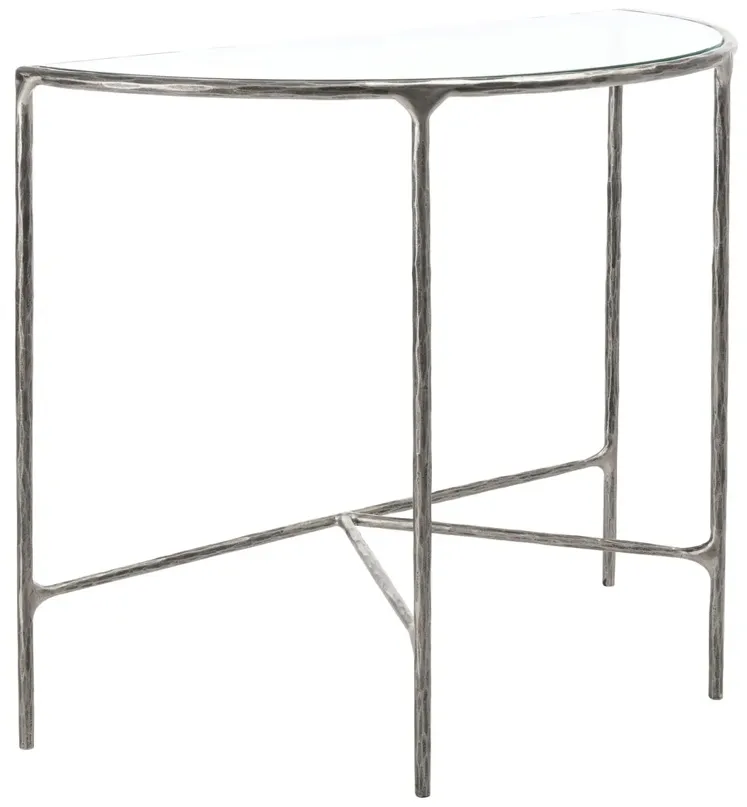 Bastian Forged Iron Demilune Console Table