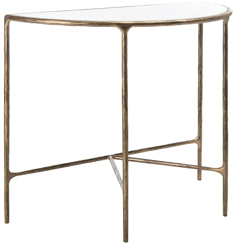 Bastian Forged Iron Demilune Console Table