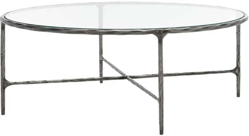 Bastian Oval Forged Iron Coffee Table