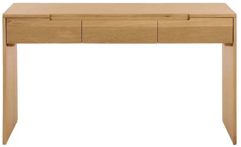 Armitage 3-Drawer Oak Wood Console Table, Natural