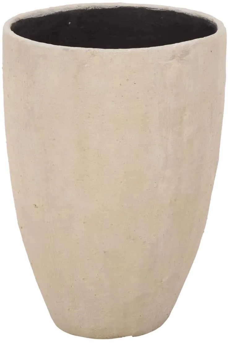 Amani Outdoor Cement & Bamboo Pedestal Planter