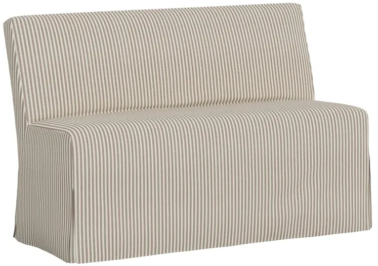 Lindy Slipcover Dining Banquette, Jane Stripe