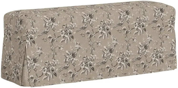 Lindy Slipcover Bench, Michigan Bird Toile