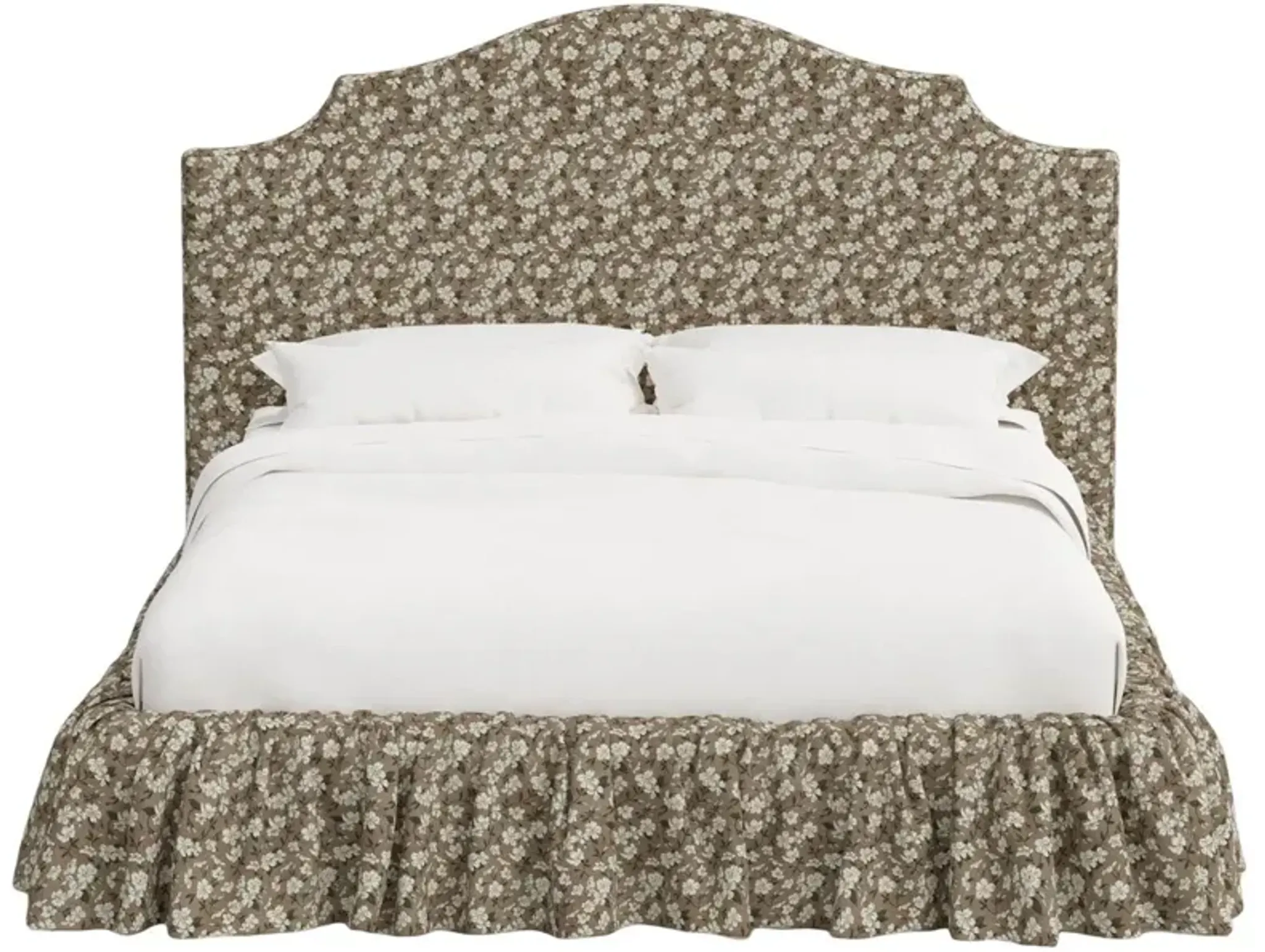 Thelma Ruffle Platform Bed Dogwood Floral One Kings Lane | Furniture.com