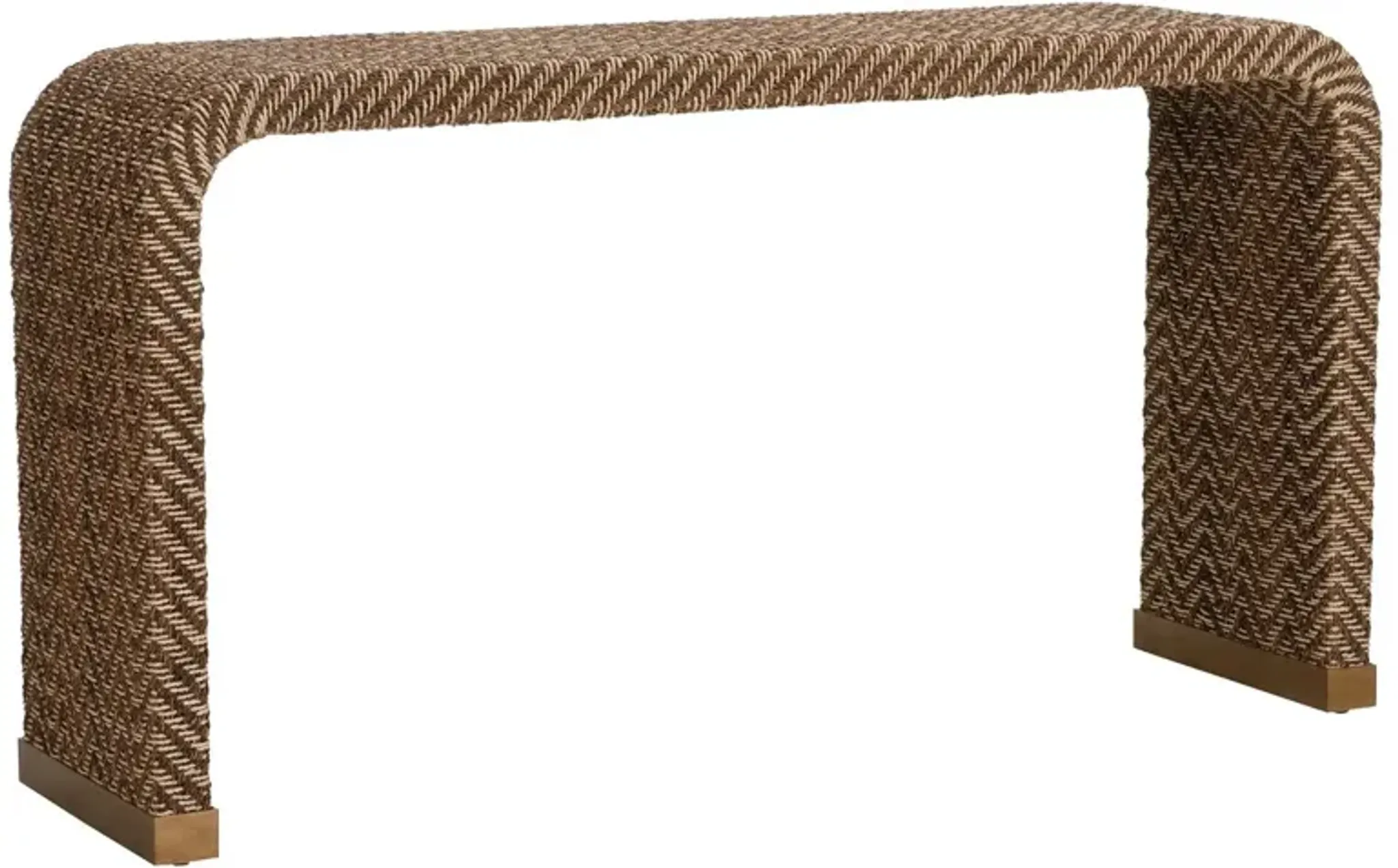 Abaca Rope Waterfall Console Table Natural One Kings Lane | Furniture.com